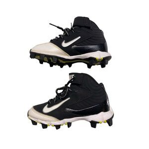 Nike Fastflex Huarache Keystone Cleats Boys Youth 11C Black Athletic Shoes